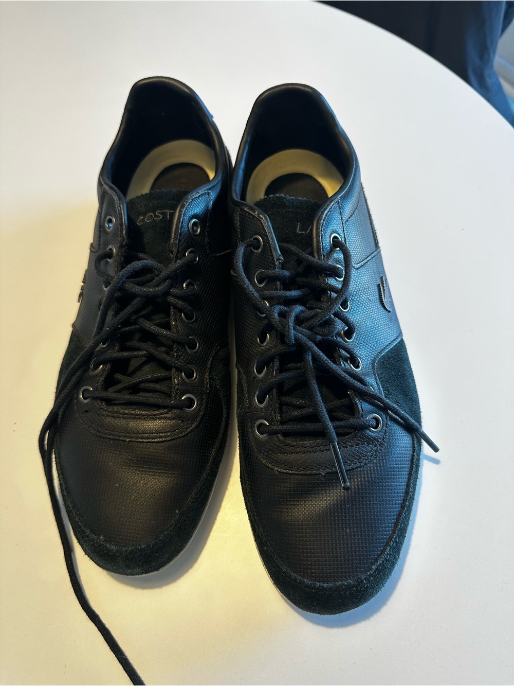 Lacoste Men's Black Low-Top Lace-Up Sneakers